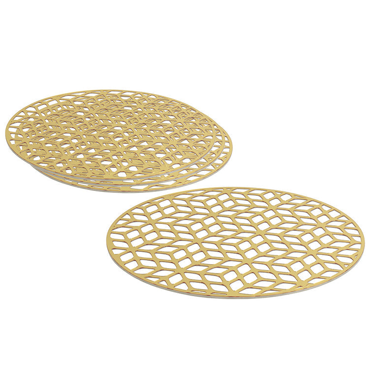 Lucite & Laser Cut Chargers 4pk - LEHADAR
