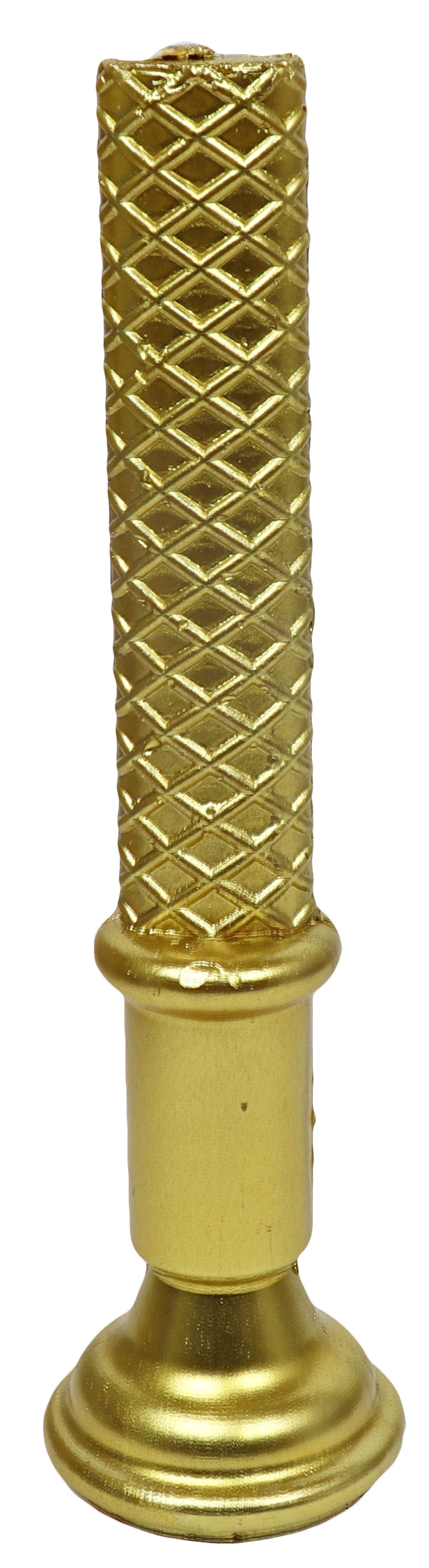 Decorative Havdalah Candle Gold Candle On Gold Pole - LEHADAR