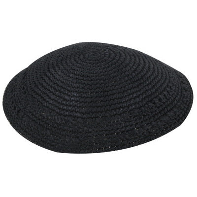 Kippah 17cm- Black with Holes - LEHADAR