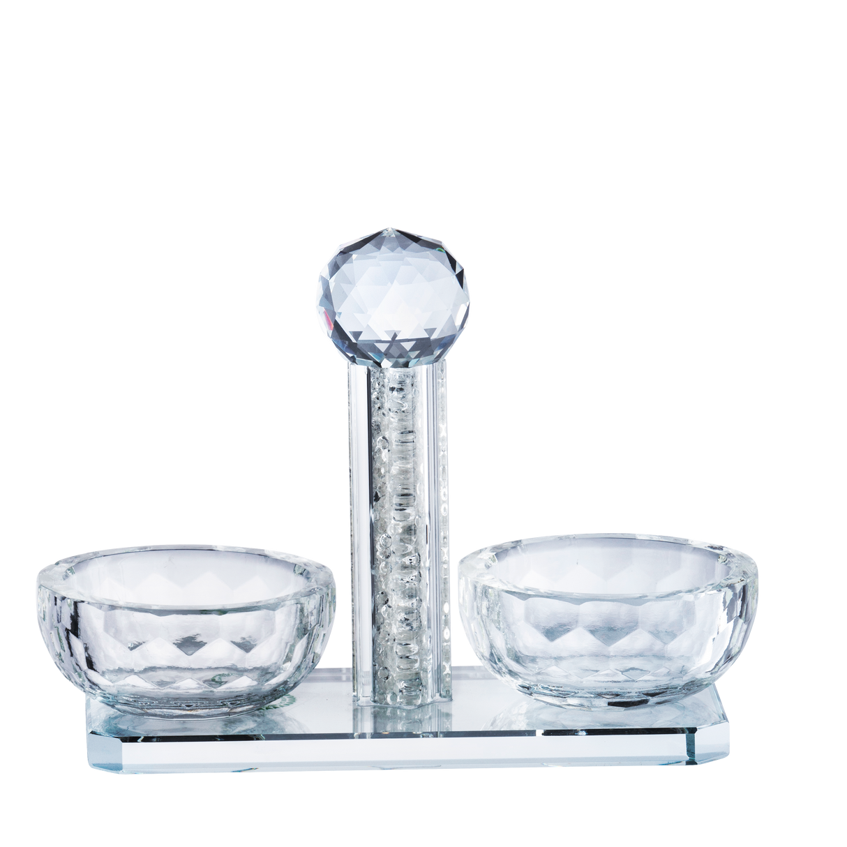 Crystal Salt Holder With White Stones - LEHADAR