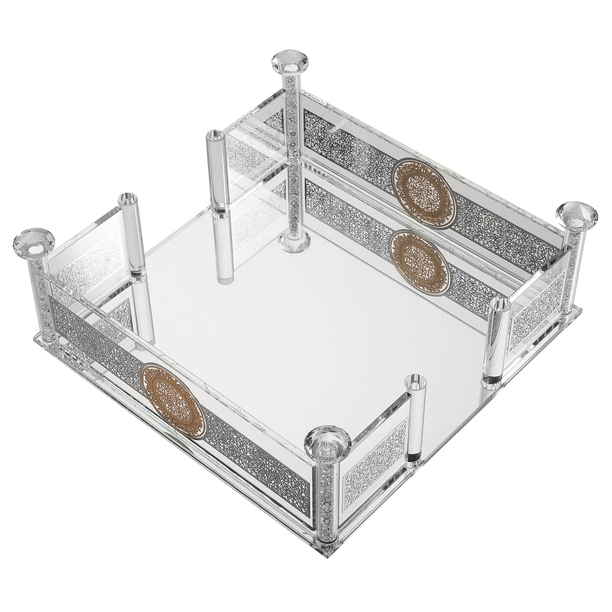Crystal & Silver Jerusalem Napkin Holder - LEHADAR