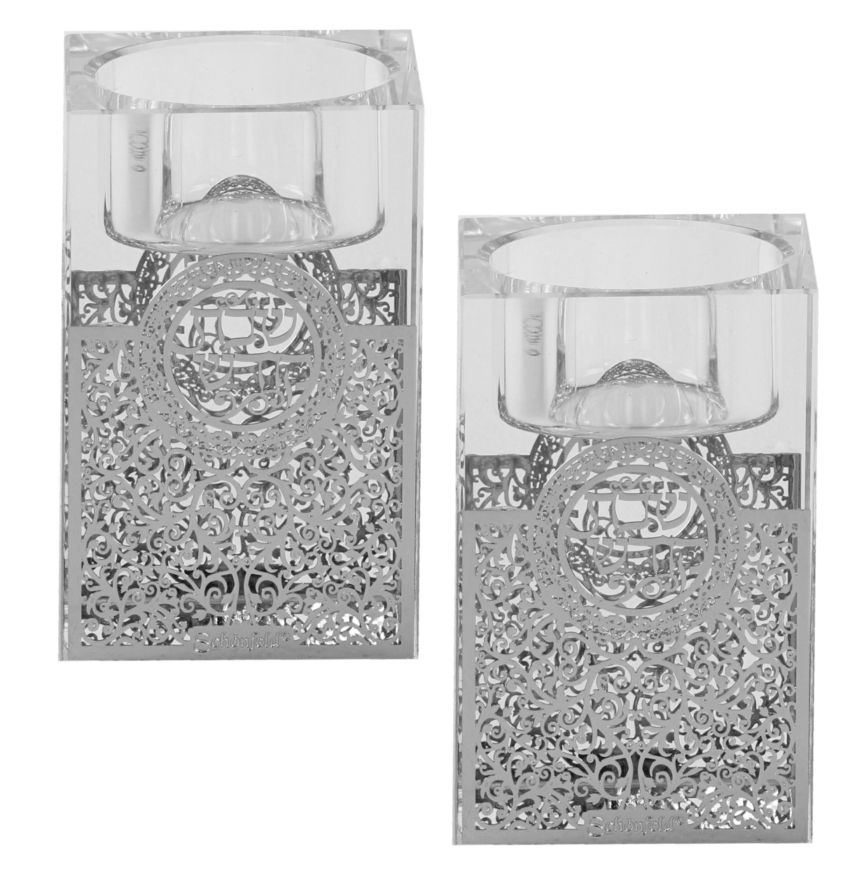 Crystal And Silver Tealight Candle Holder - LEHADAR