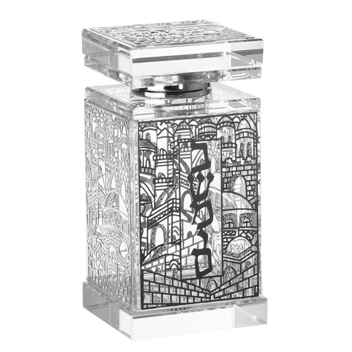 Besomim Holder Crystal With Jerusalem Silver - LEHADAR