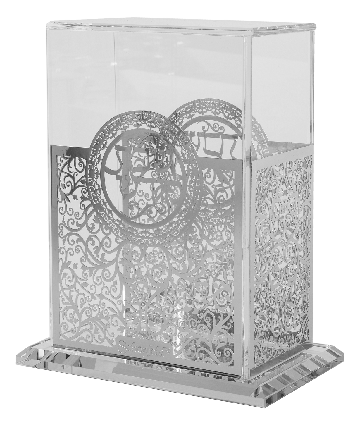 Crystal And Silver Bencher Holder 7.5"H X 5"W - LEHADAR