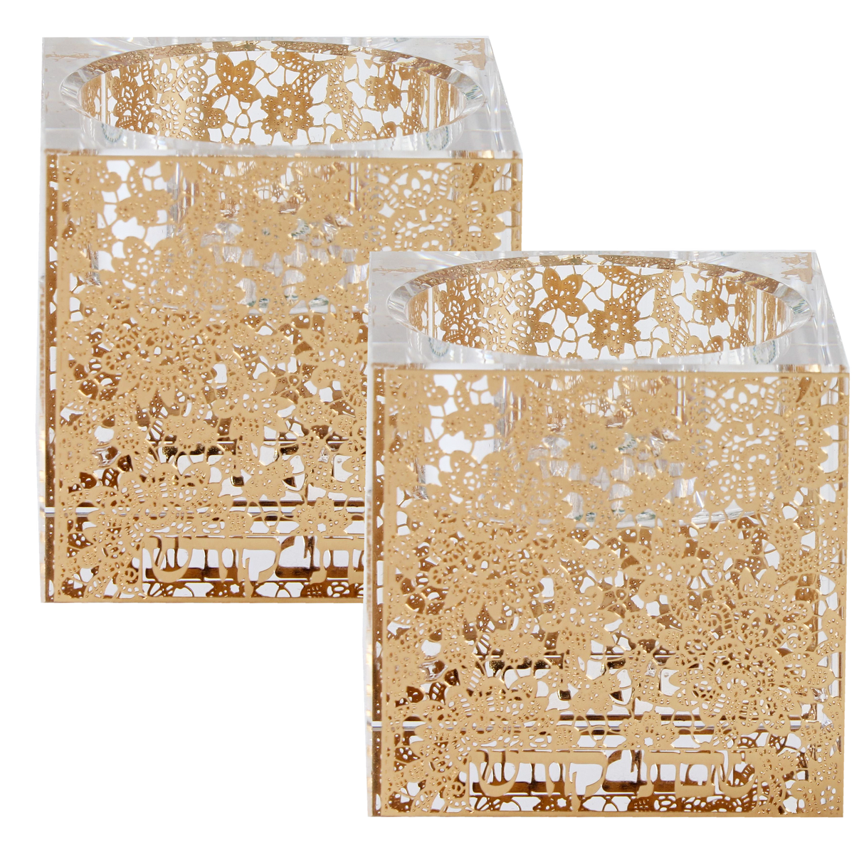 Crystal And Gold Tealight Candle Holder - LEHADAR