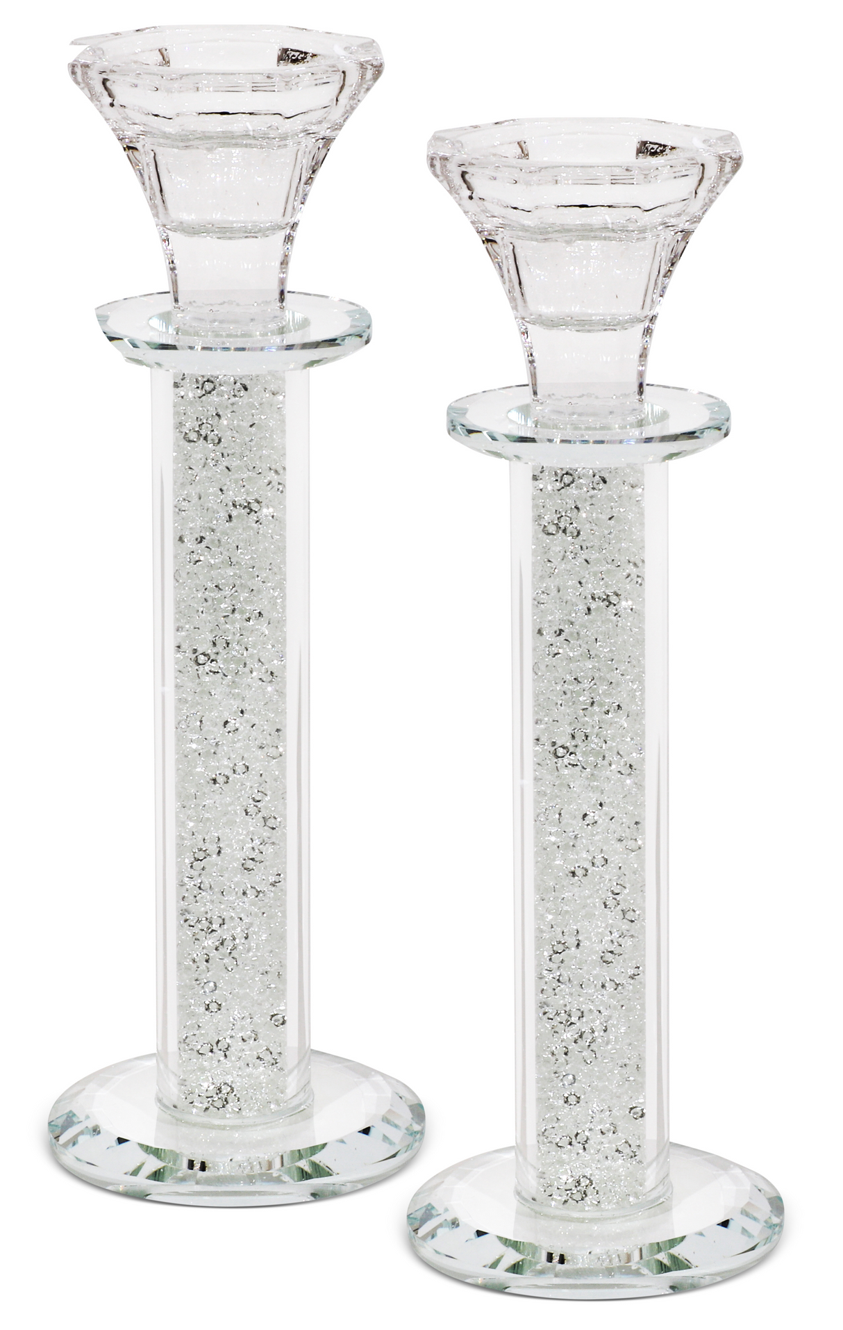 Crystal Candlestick Clear Filling 7.5" - LEHADAR