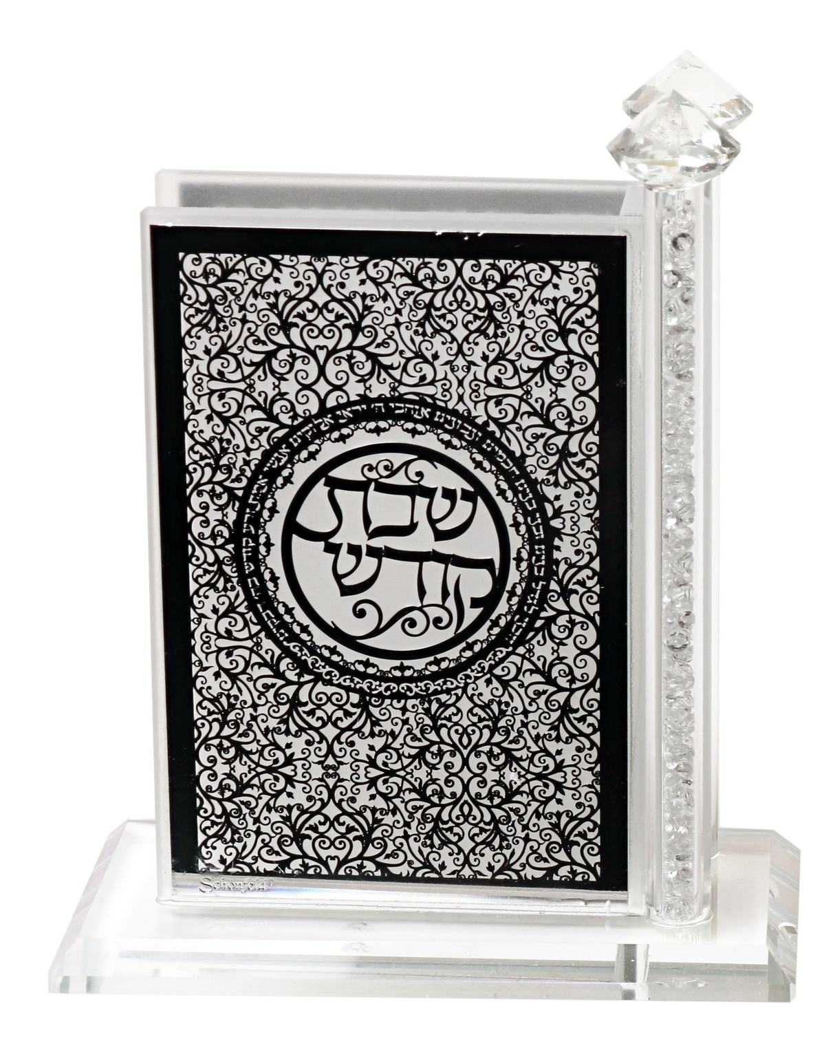 Crystal Matchbox Standing Silver plate - LEHADAR