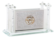 Crystal Match Box -With Silver & Gold Shabbat Plate - LEHADAR
