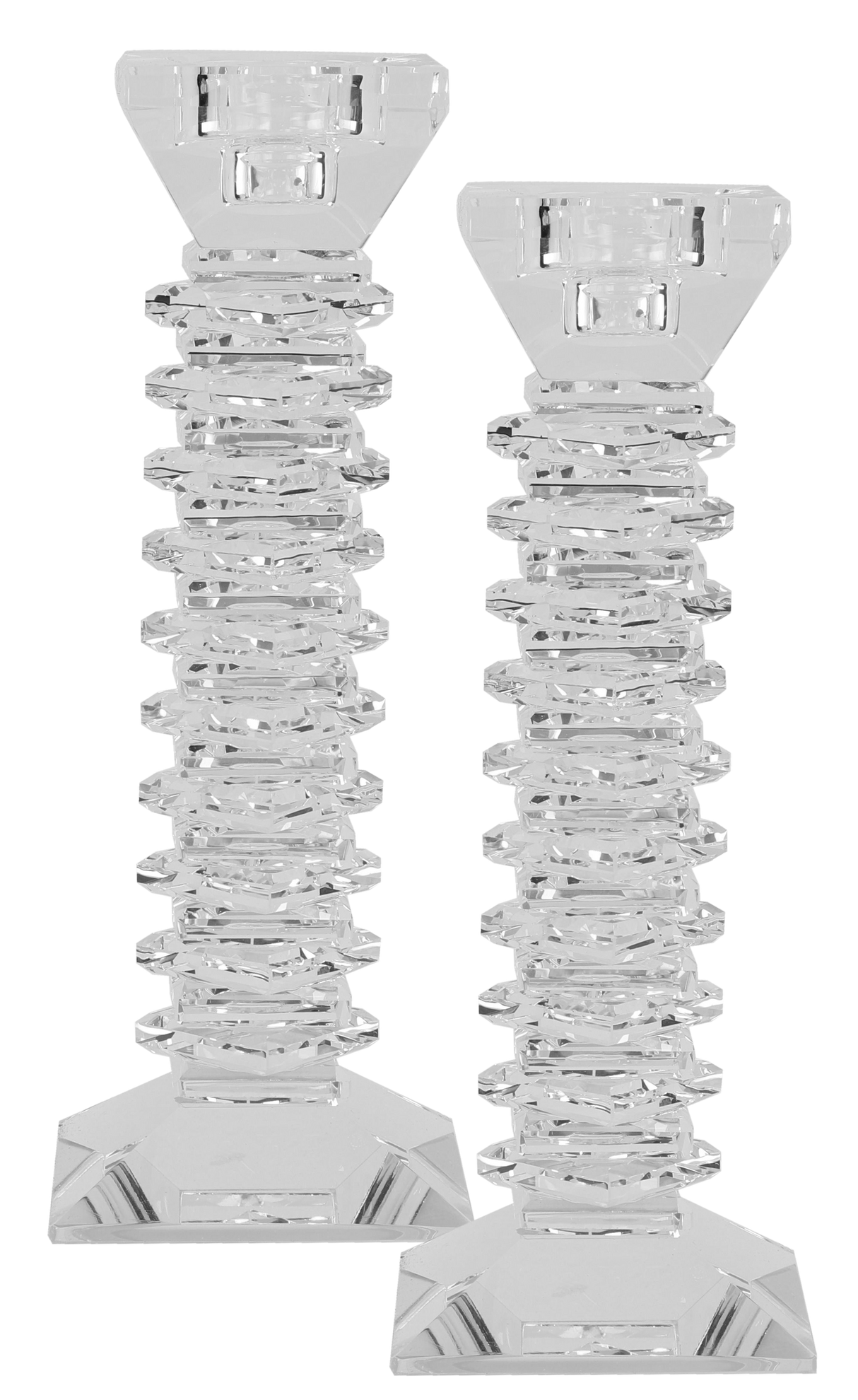 Crystal Candlesticks 11"H - LEHADAR