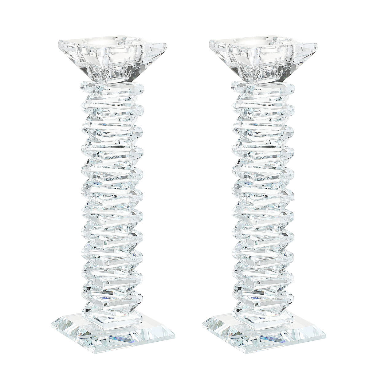 Crystal Candlesticks 8.5"H - LEHADAR