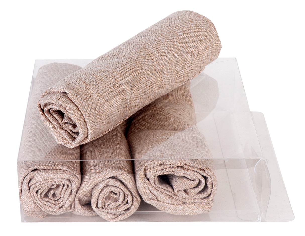 Light cream Napkin set of 4/pvc box, - LEHADAR