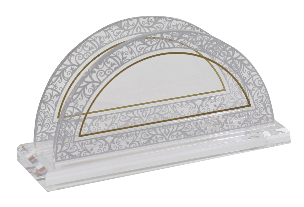Acrylic Napkin Holder - Round Royal Design - LEHADAR