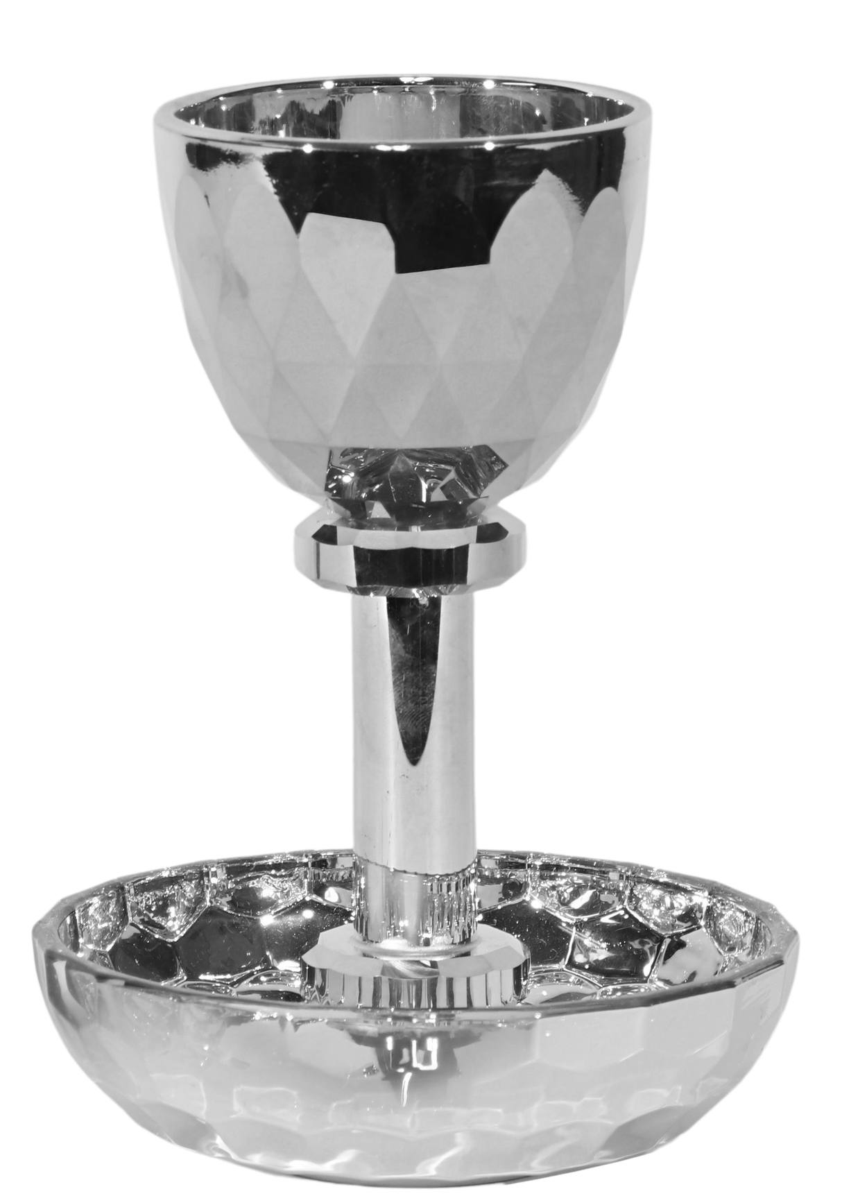 Crystal Kiddush Cup with Tray 5.5" - LEHADAR