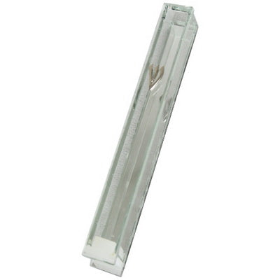 Glass Mezuzah 12 Cm With Mirror, Silicon Cork` - LEHADAR
