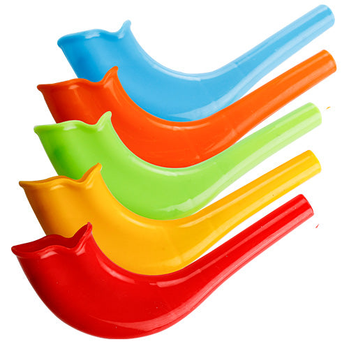 10 pack Plastic Shofar Assorted Colors 5 " - LEHADAR