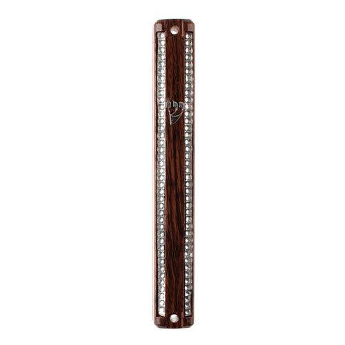 Plastic Mezuzah Brown 12 Cm - Rubber Plug ` - LEHADAR