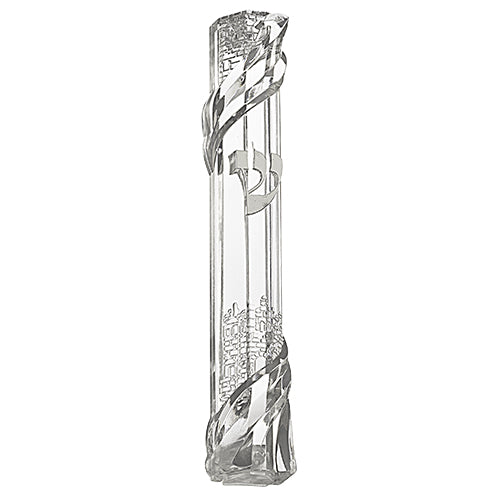 Plastic Clear Mezuzah With Rubber Plug - LEHADAR