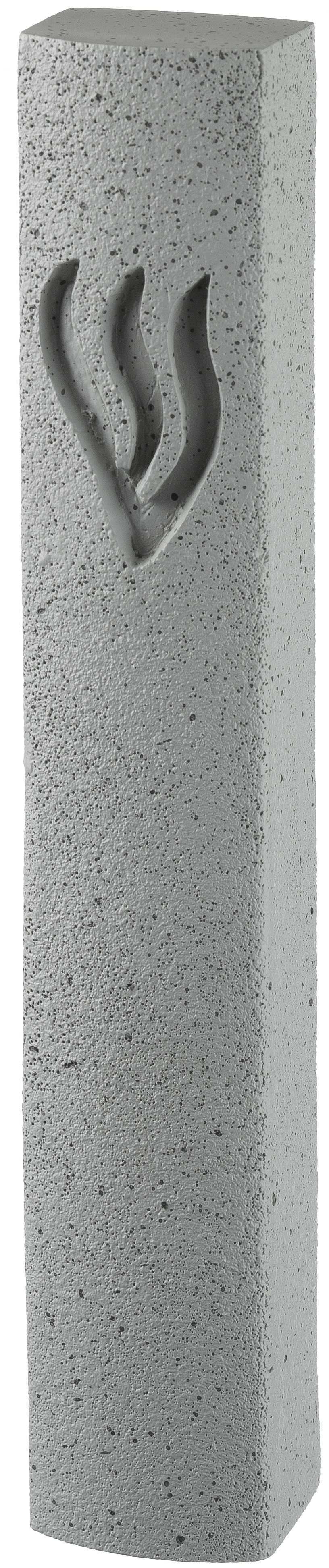 Concrete Polymer Mezuzah 12 Cm, Stone - Like, Gray Color - LEHADAR