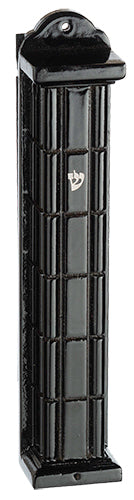 Wooden Black Mezuzah - Squares - LEHADAR