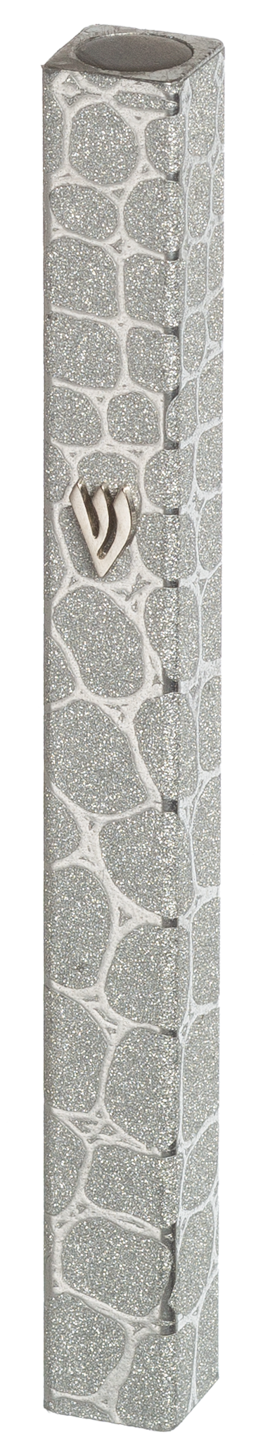 Aluminum Mezuzah 12 cm- Bubbles - LEHADAR