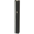 Aluminum Mezuzah 15 cm- Black with Metal SHIN & Silver Stripe - LEHADAR