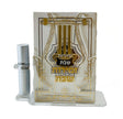 Acrylic Zemiroth Holder Set Harp Shape Gold W Mayim Achronim Spray Bottle - LEHADAR