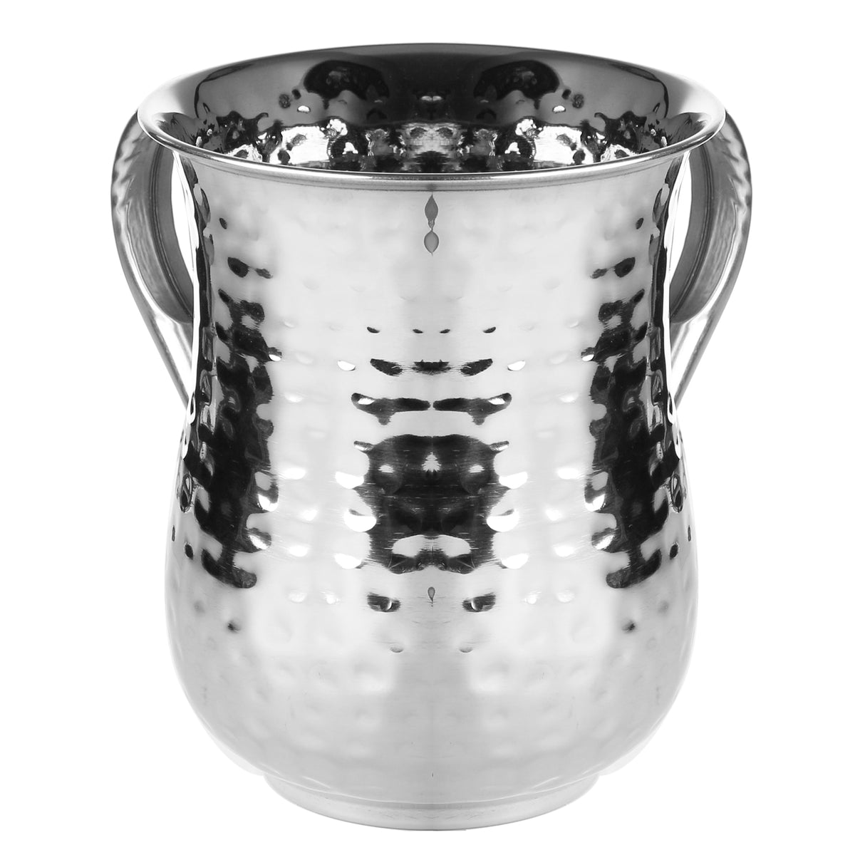 Stainless Steel Washing Cup On Base Hammered Polished (12 per case) - LEHADAR