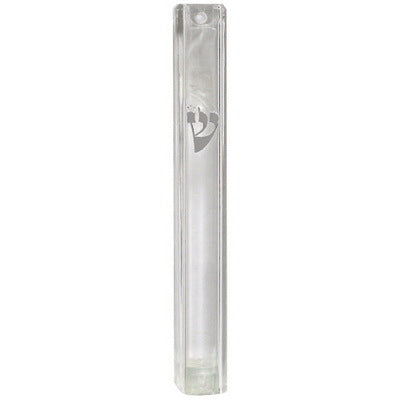 Plastic Mezuzah Water Proof - Silver ''Shin - LEHADAR