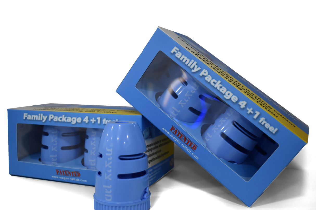 Magen Tzitzit - Washing Tzitzit Protector Family Pack 4+1 Free3"H x 1.75" W - LEHADAR