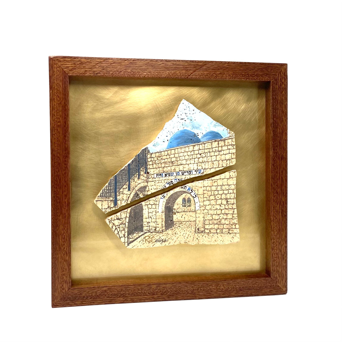 Rashbi (רשב״י) – One-of-One Handcrafted Travertine Stone Artwork