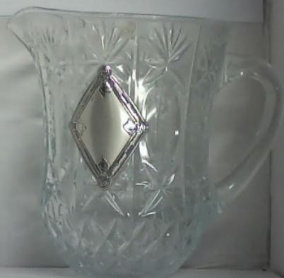 Crystal Pitcher With Diamond Silver - LEHADAR