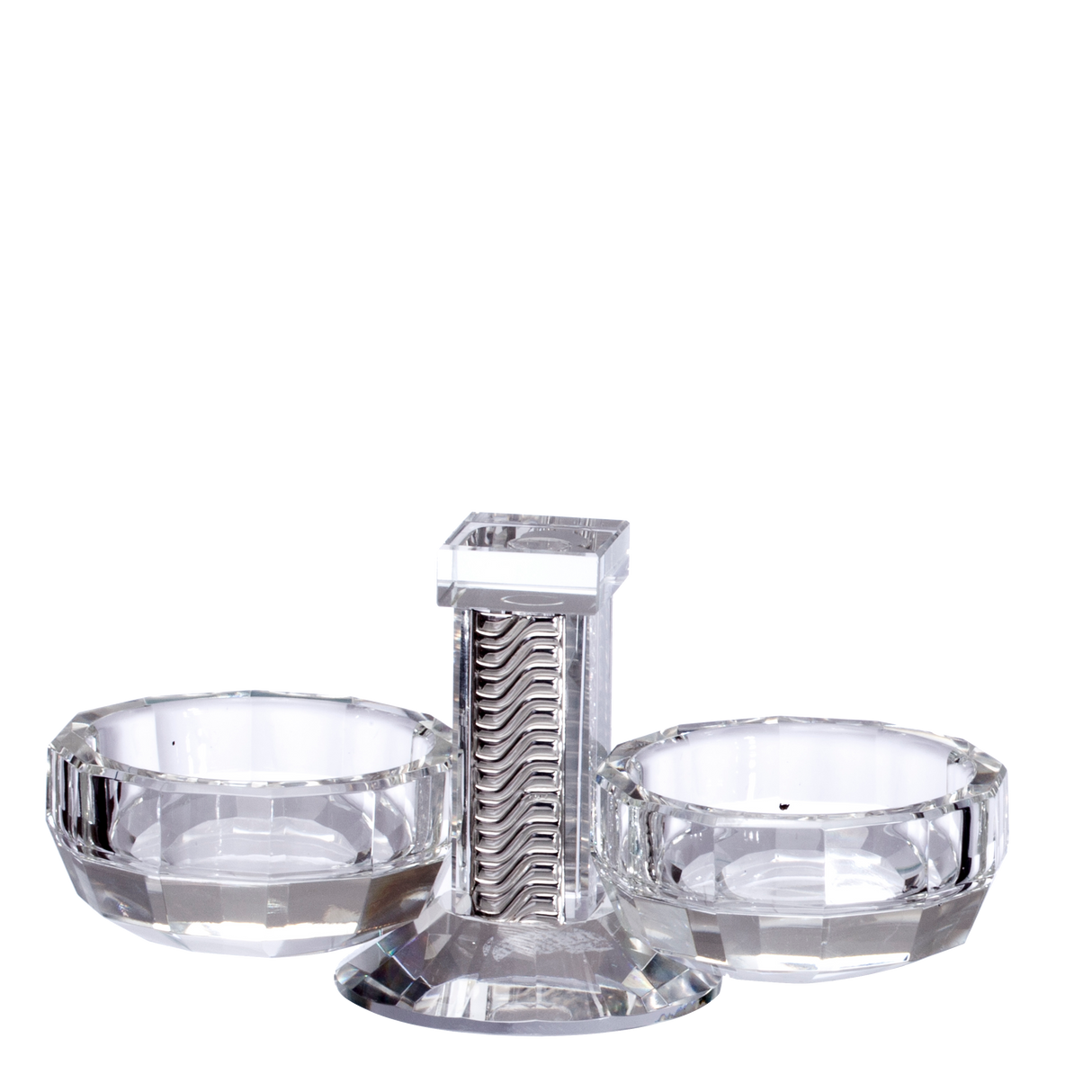 Crystal And Silver Double Salt Holder - LEHADAR