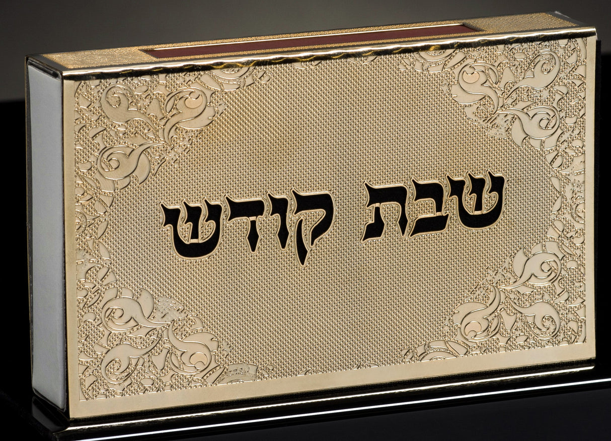 Match Box 24 k gold p Shabbat / Kotel 4 1/4 x3.5" - LEHADAR