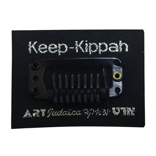 Keep Kippah - Clips with Sticker- Black - LEHADAR