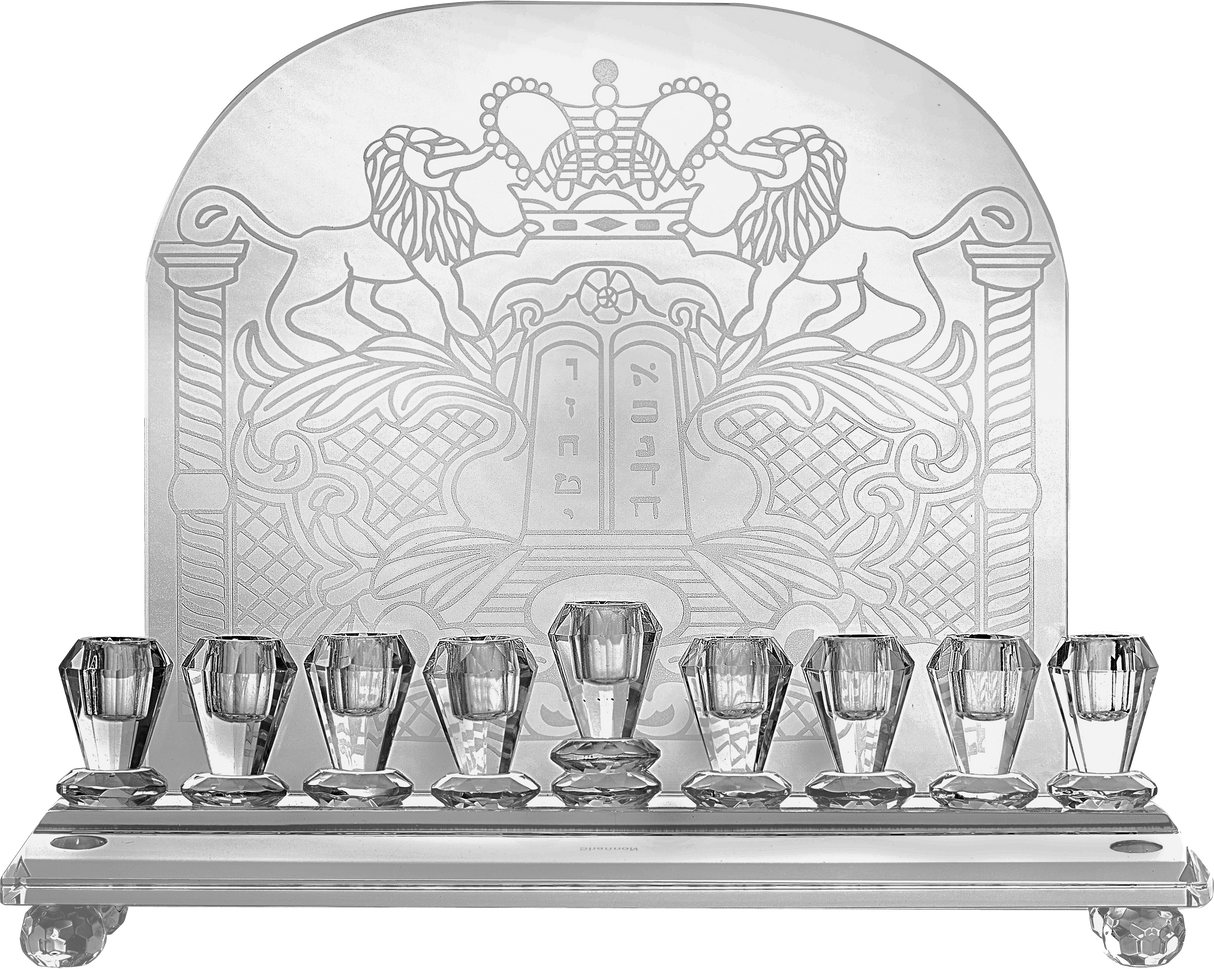 Crystal Wall Menorah 10.5 X 9.5 In. - LEHADAR