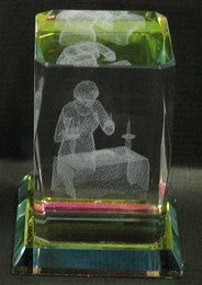 G CRYSTAL CUBE COLOR BASE 4*5 CM - LEHADAR