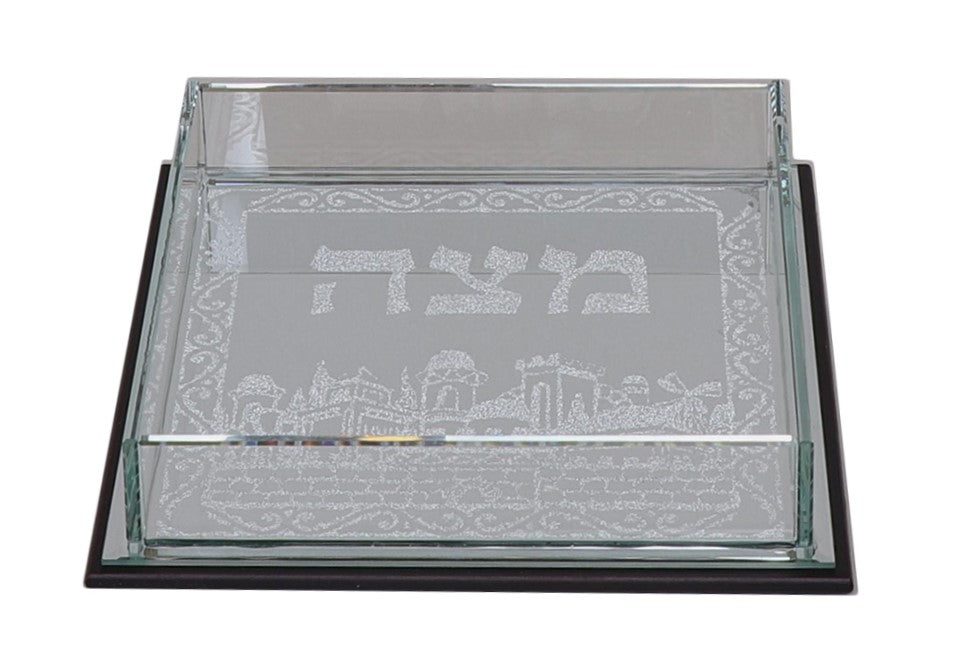 Matzah Box Square Mirror Jerusalem 7.5x7.5" - LEHADAR