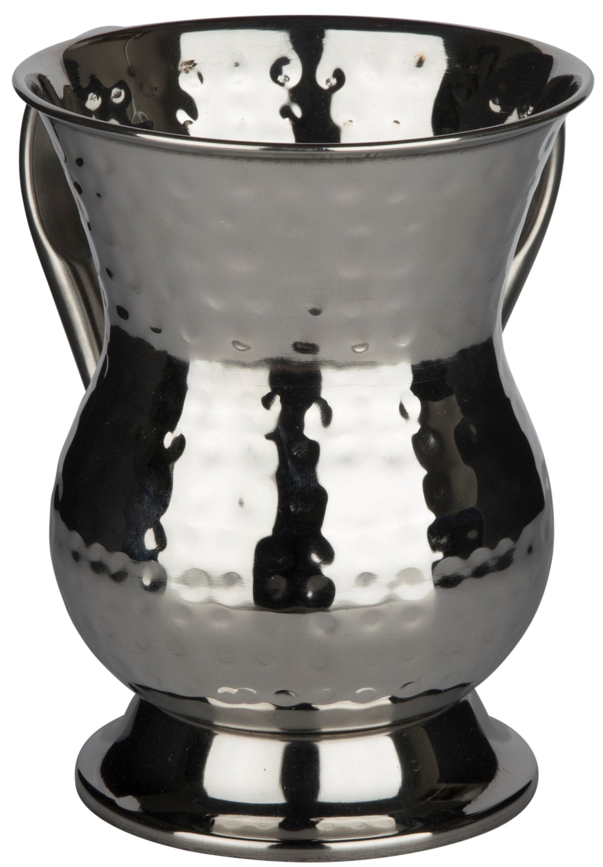 Stainless Steel Washing Cup Hammered With Base ` - LEHADAR