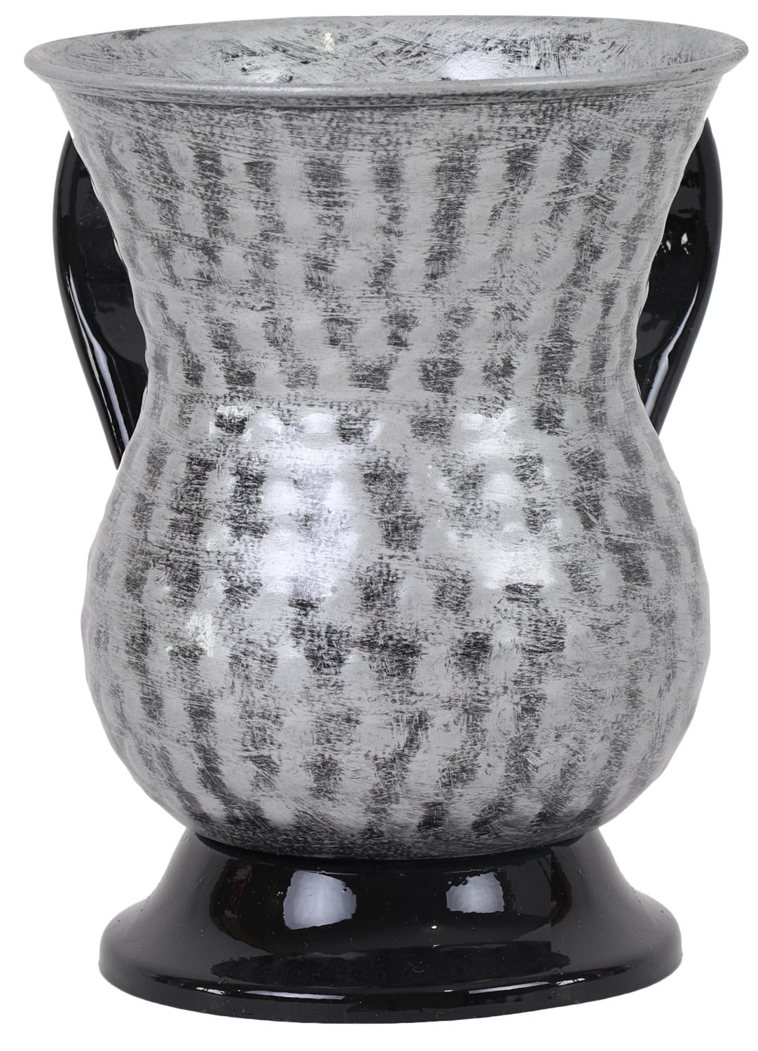 Washing Cup Stainless Steel Silver With Black Handles & Base` - LEHADAR