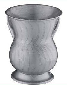 Washing Cup Stainless steel Silver Waves With Base - LEHADAR