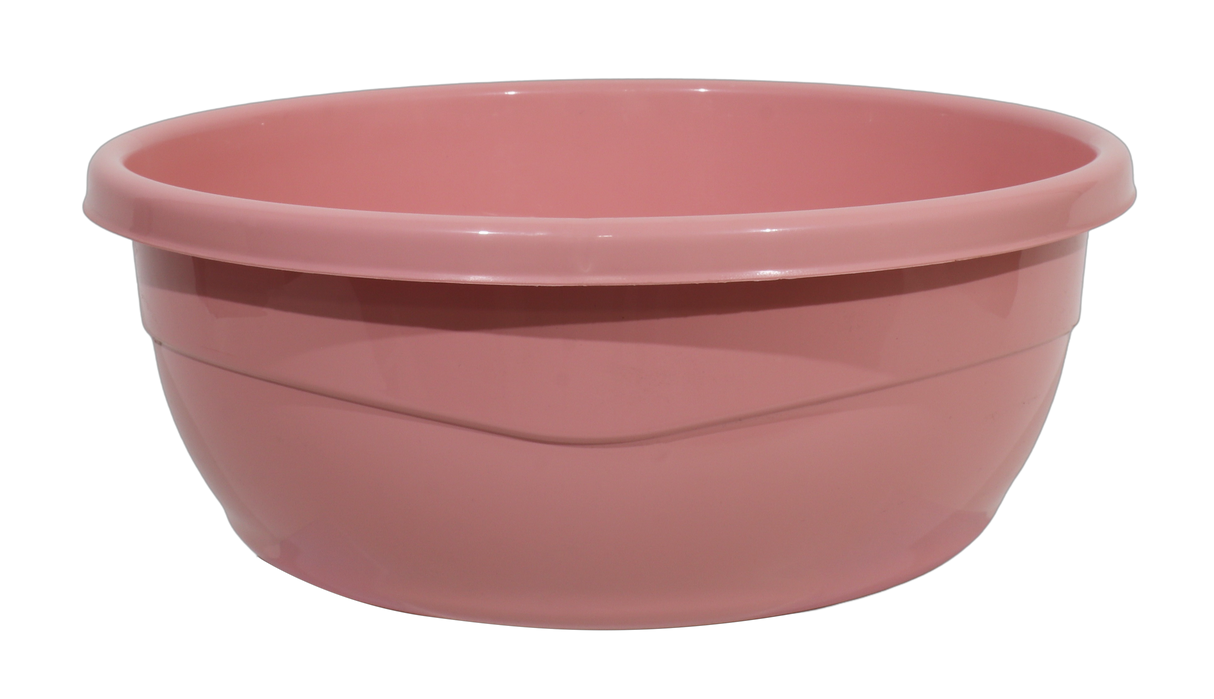 Plastic Washing Bowl Soft Pink (Case Quantity 60 PC) - LEHADAR