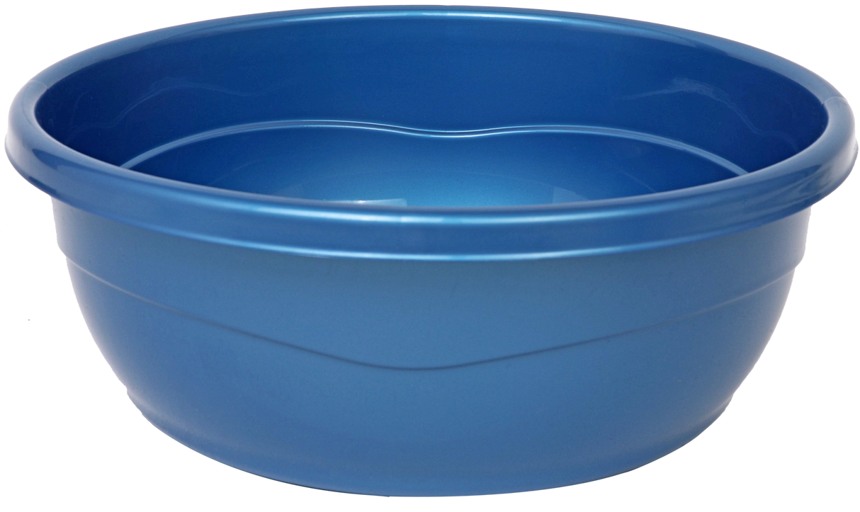 Plastic Washing Bowl Metallic Blue (Case Quantity 60 PC) - LEHADAR