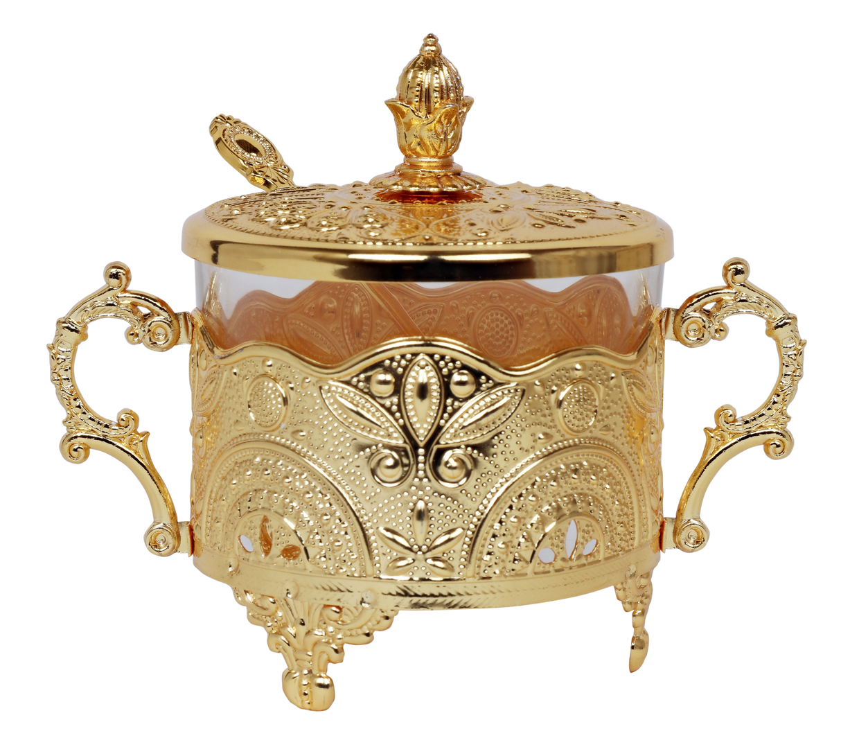 Dish Gold Plated Filigree Design 5.5x3.5x4.5 - LEHADAR