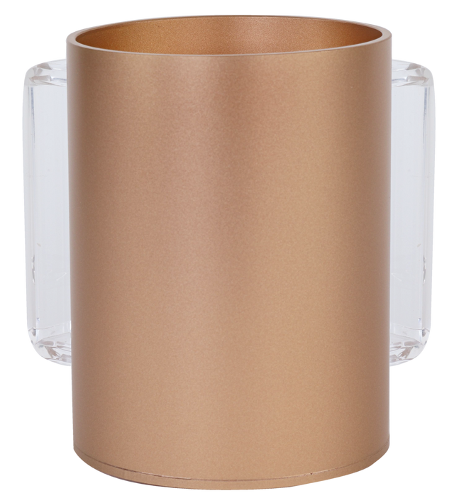 Acrylic Washing Cup Gold Clear Handles 5" - LEHADAR