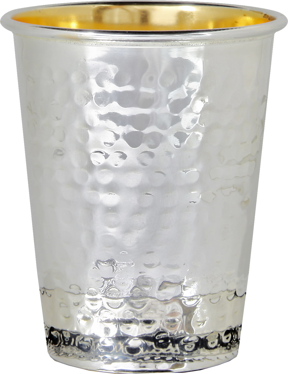 Kiddush Cup Hammered Design 925 Sterling Silver Coated 3" ( 140 ml 4.7 oz) - LEHADAR