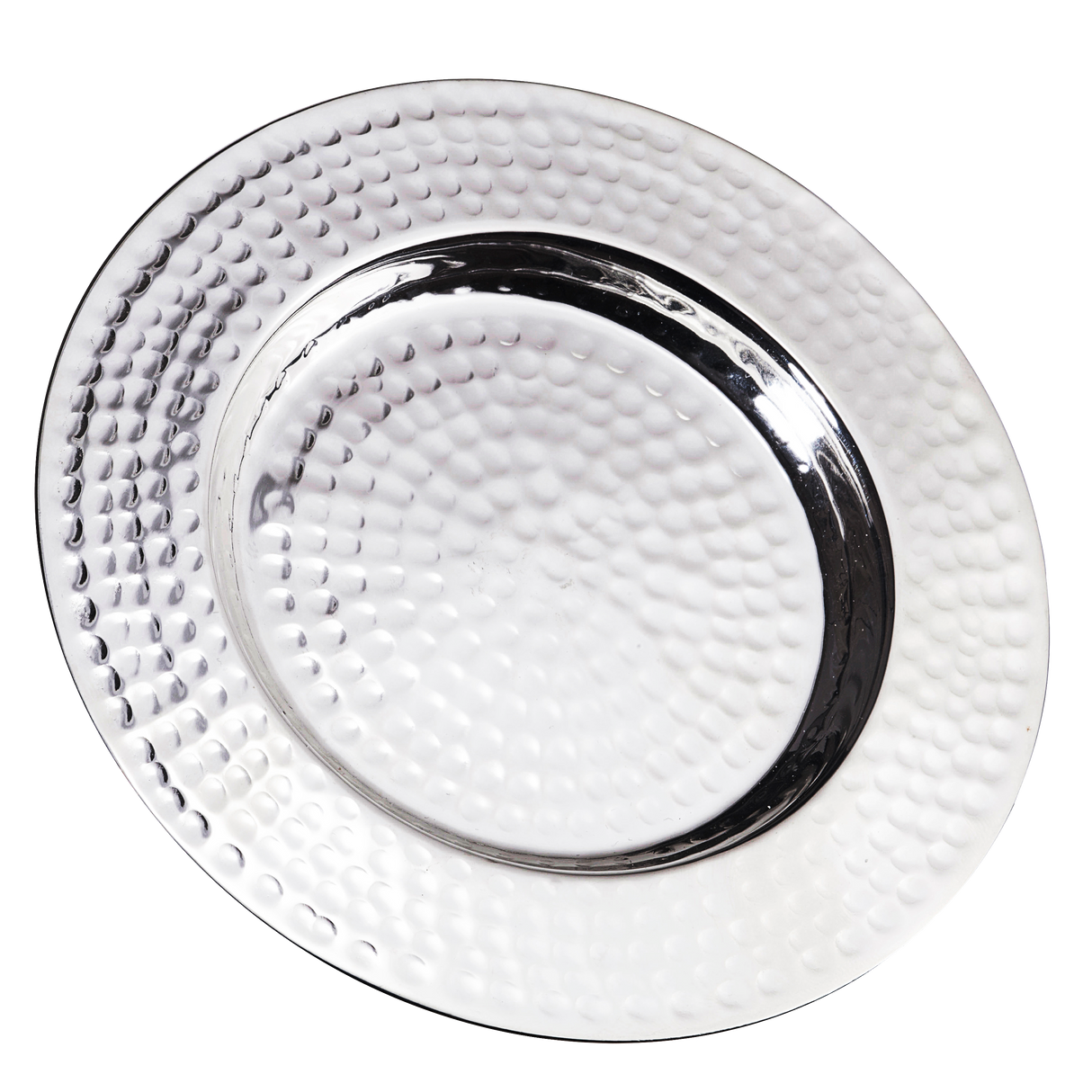 Kiddush Tray Hammered Design 925 Sterling Silver Coated 5" - LEHADAR