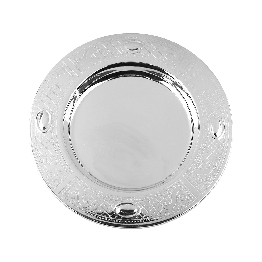 Kiddush Tray Xp Eye Design 925 Sterling Silver Coated 5" - LEHADAR
