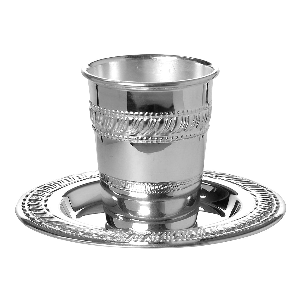 925 Sliver Coated Kiddush Cup Set 3" ( 4.7 oz 140 ml) - LEHADAR
