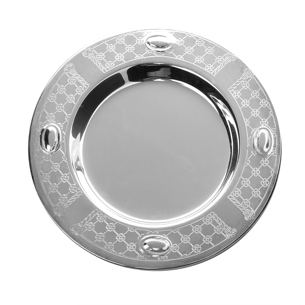 Tray for Kiddush Cup XP Flower Design 925 Silver Coated 3" - LEHADAR