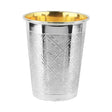 Kiddush Cup Diamond Design 925 Silver Coated 3.5" (5.5 oz 165 ml) - LEHADAR